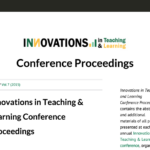 Screen shot of the Innovations in Teaching & Learning Conference Proceedings.